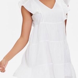 NWT Forever 21 White Babydoll Dress Size M
